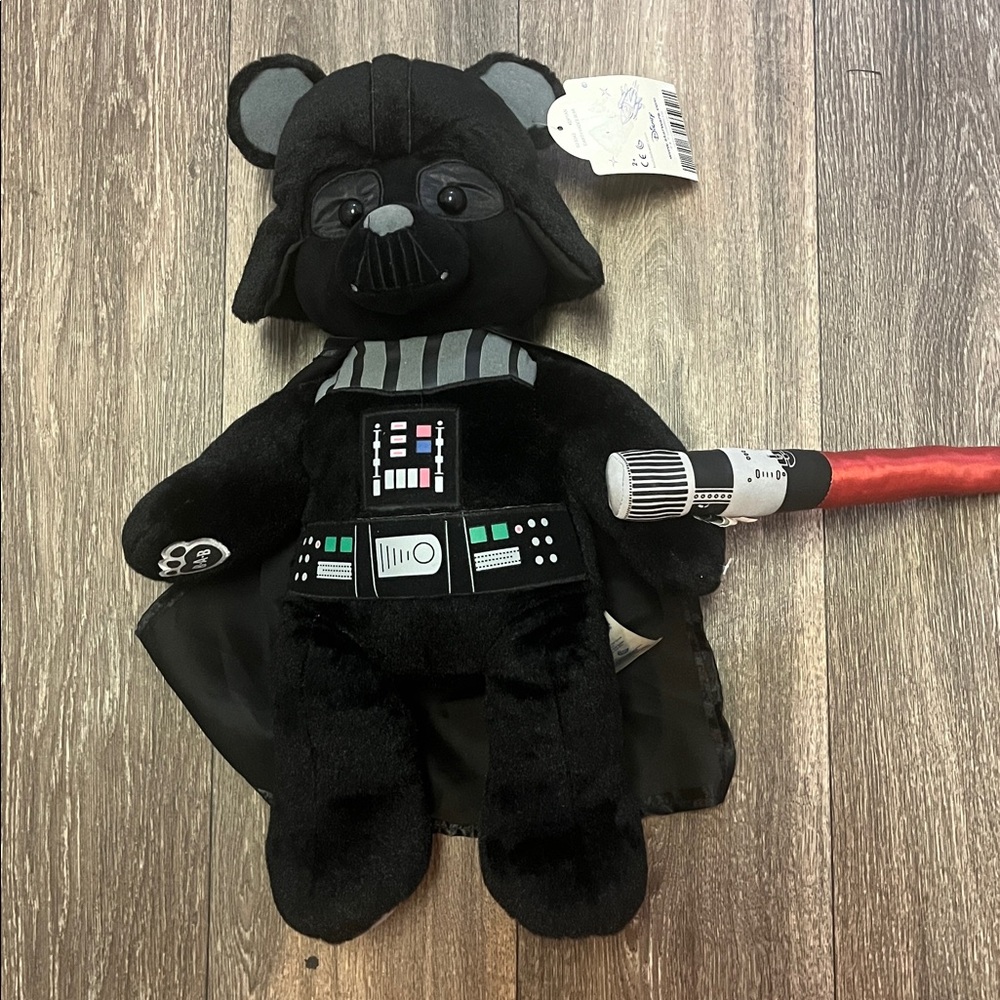 Star Wars Black Darth Vader Bear Plush with Costume Details